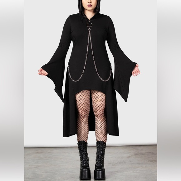 Killstar Dresses & Skirts - Killstar Malice in Chains Cloak Dress Black